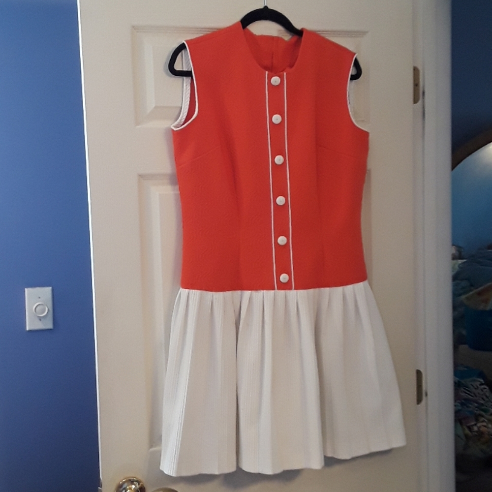 Vintage 1960s Miss Sherri Orange Dress